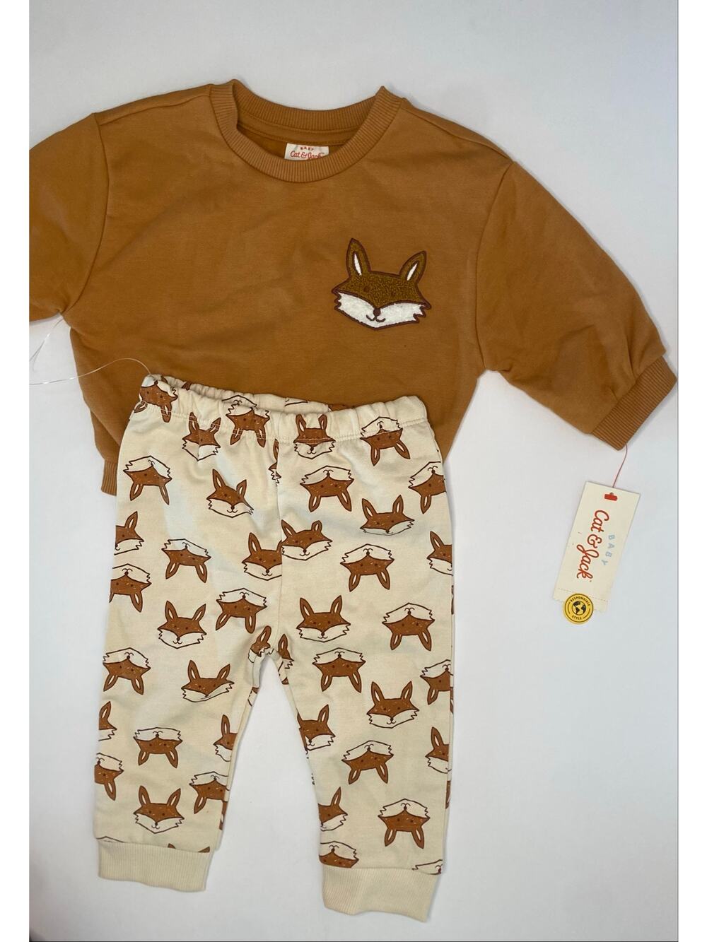 Cat & Jack Baby Boys' 2-Piece Fleece Sweatshirt & Jogger Pants Set, 6-9 M, NWT